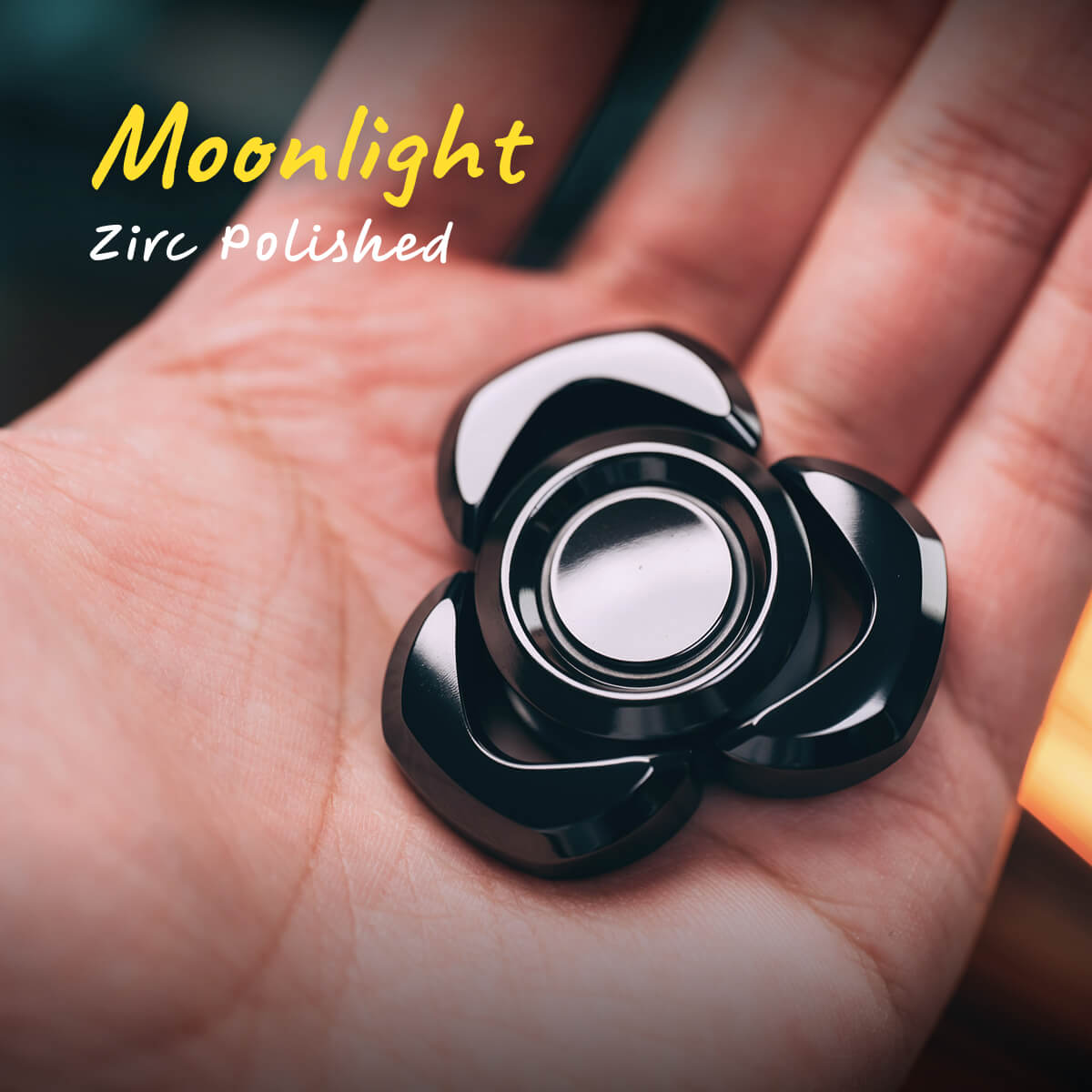 Moonlight EDC Fidget Spinner – Hollow Design, 8mm Bead Compatible